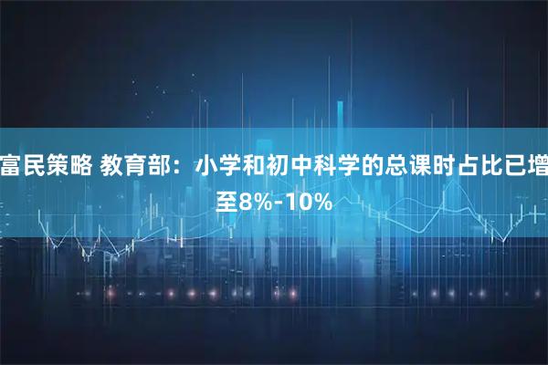 富民策略 教育部：小学和初中科学的总课时占比已增至8%-10%